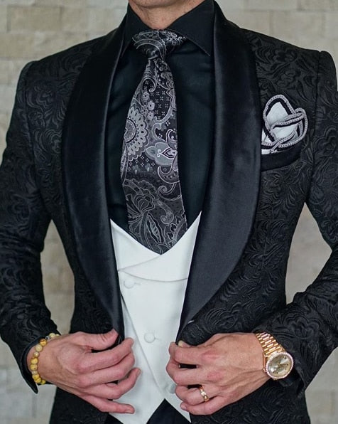 2023 italian Design Men Black Smoking Tuxedo Jacket suit