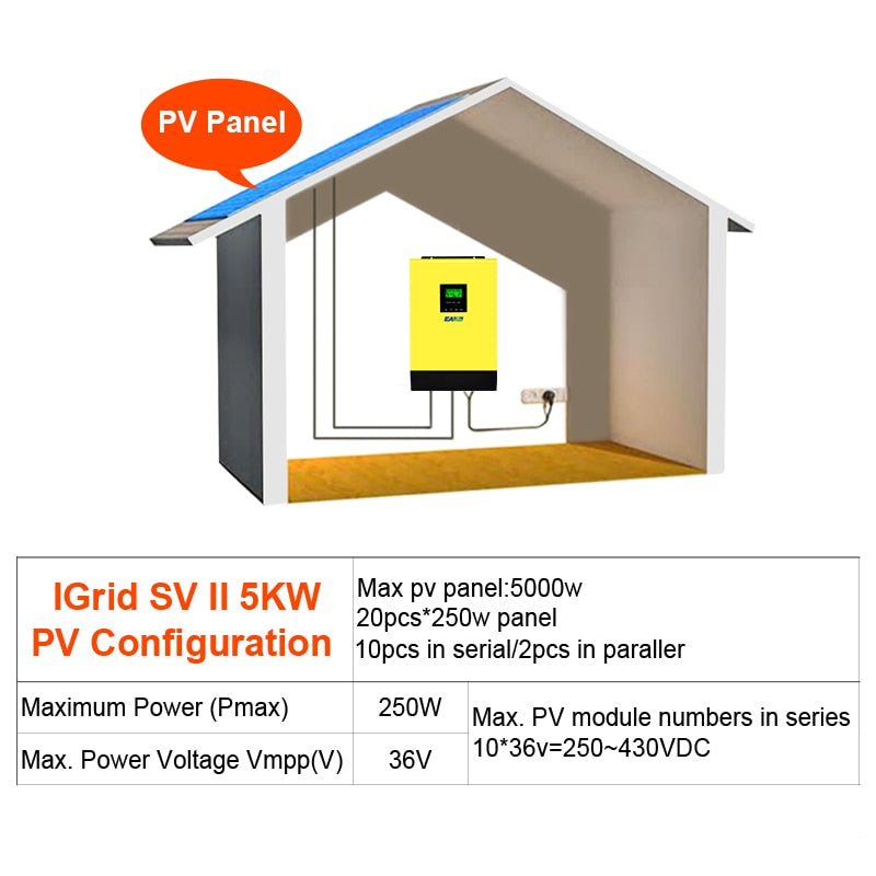 5000W Hybrid Solar Power Inverter