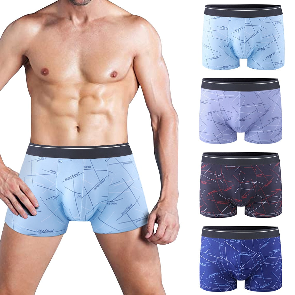 Men 4pcs/Lot Boxer Shorts Underpants