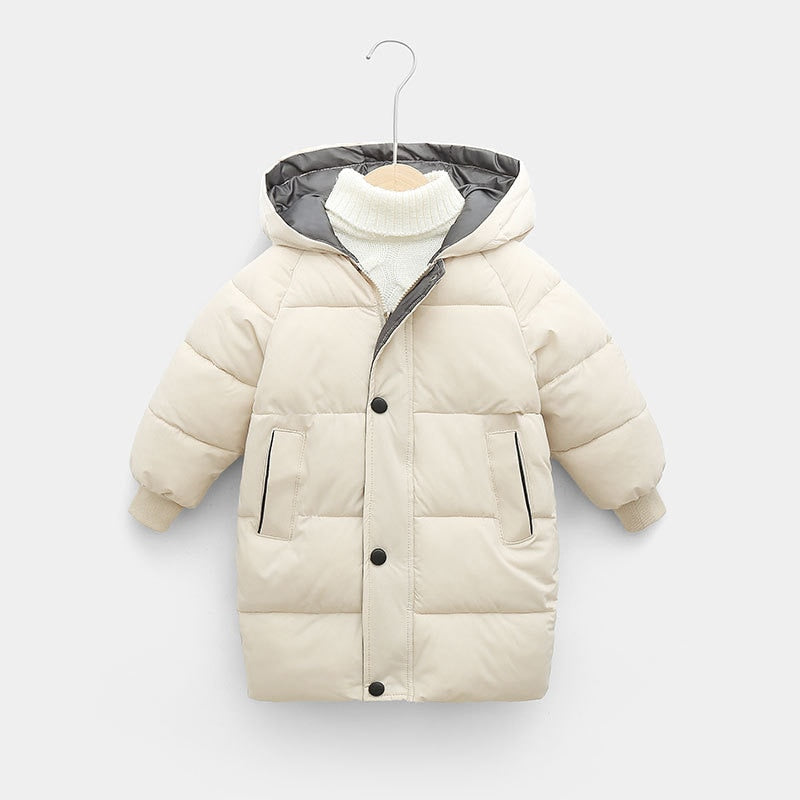 Children Long Warm Winter Jackets