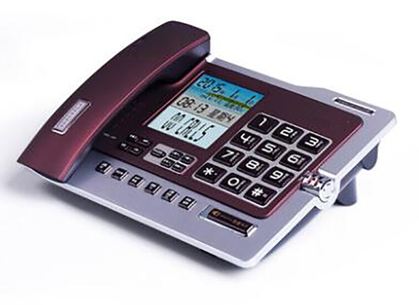 Office Home Corded Telephone Phone with Caller ID/Call Waiting, Speakerphone, Blacklist, Dual Interface Calculator &amp; Alarm Clock