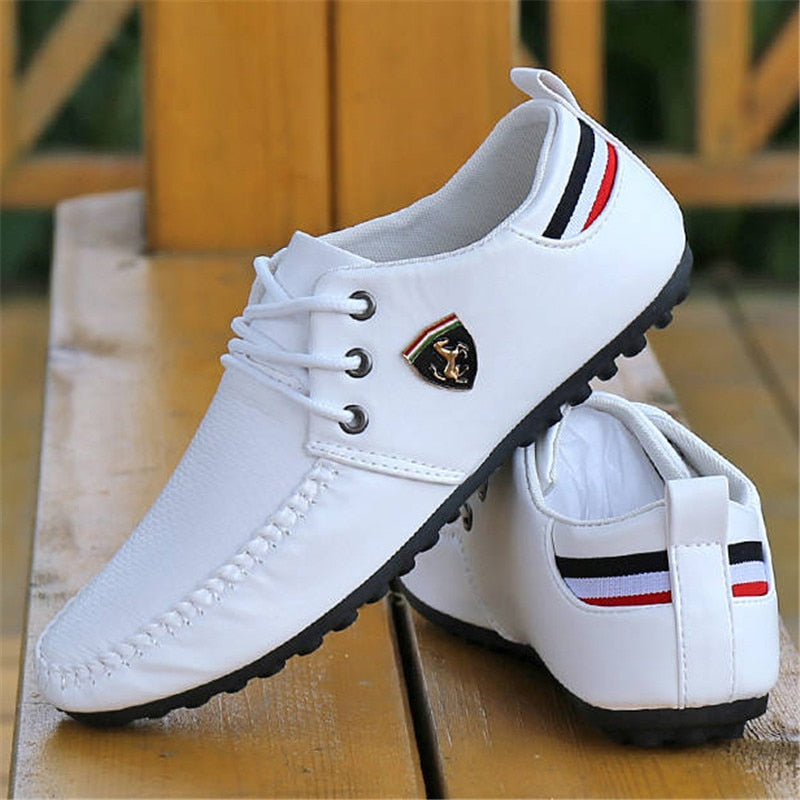 Spring And Autumn Breathable Solid Color Slip Men Driving Shoes Sneakers