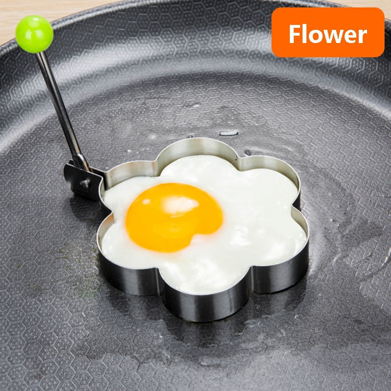 Stainless Steel 5Style Fried Egg Pancake Shaper Omelette Mold Mould Frying Egg Cooking Tools Kitchen Accessories Gadget Rings