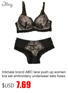 Julexy Sexy Lace Wome Bra Set Push Up Brassiere G-string Underwear