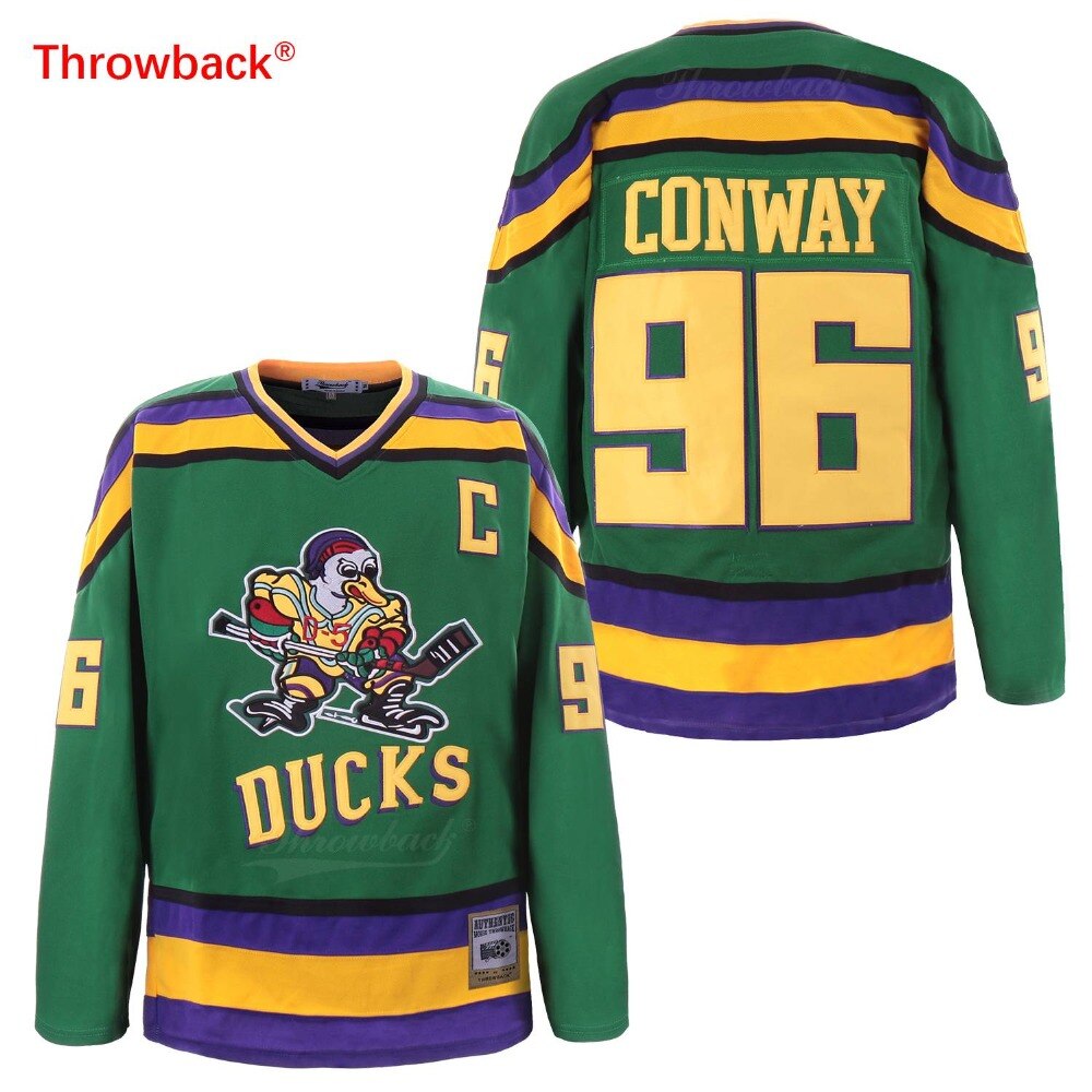 Head Gear - Mighty Ducks Charlie Conway Hockey Jersey Green / S