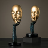 Funny Face Statues for Decorative Figurines Home Decoration