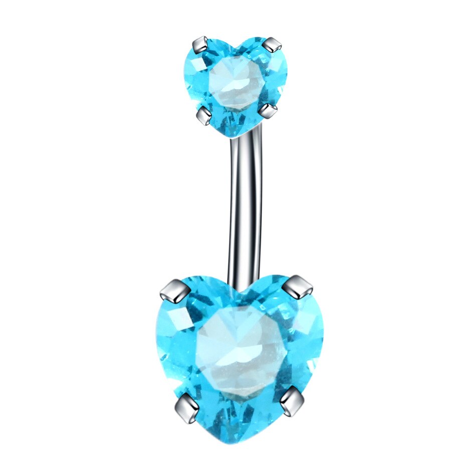 Crystal Dangle Surgical Steel Navel Piercing Jewelry