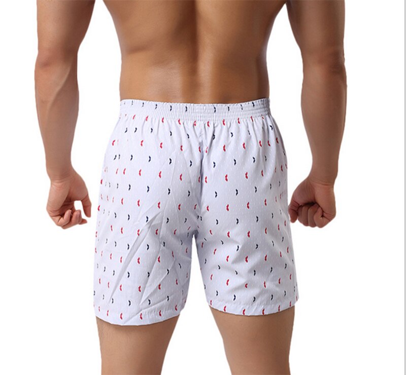 New Men Underwear Sexy Boxers Loose Shorts Men&#39;s Trunks Comfortable Short Sleep Homewear Men Casual Boxer Underpants Nightwear