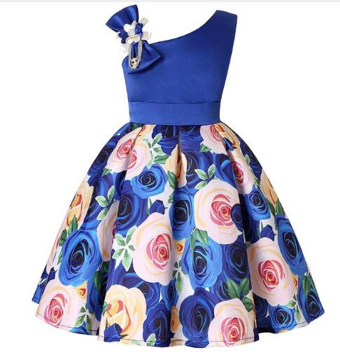 Baby Girl Princess Birthday Wedding Party  Dress With Bow