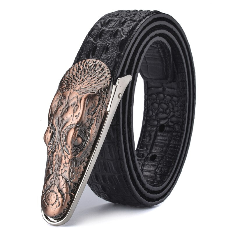 2022 Crocodile Centurions Hombre Luxury Leather Designer Belt