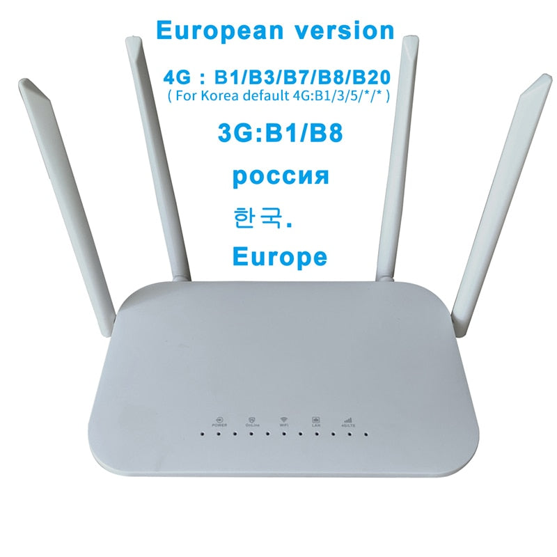4G wifi router SIM card Hotspot WAN LAN wireless modem