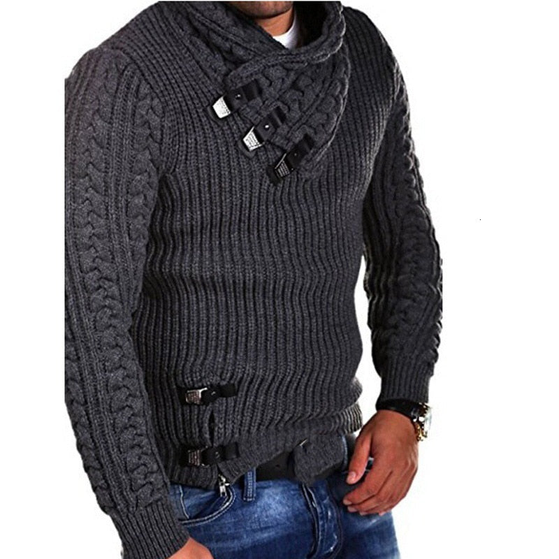 Male Autumn Turtleneck Twist Sweater