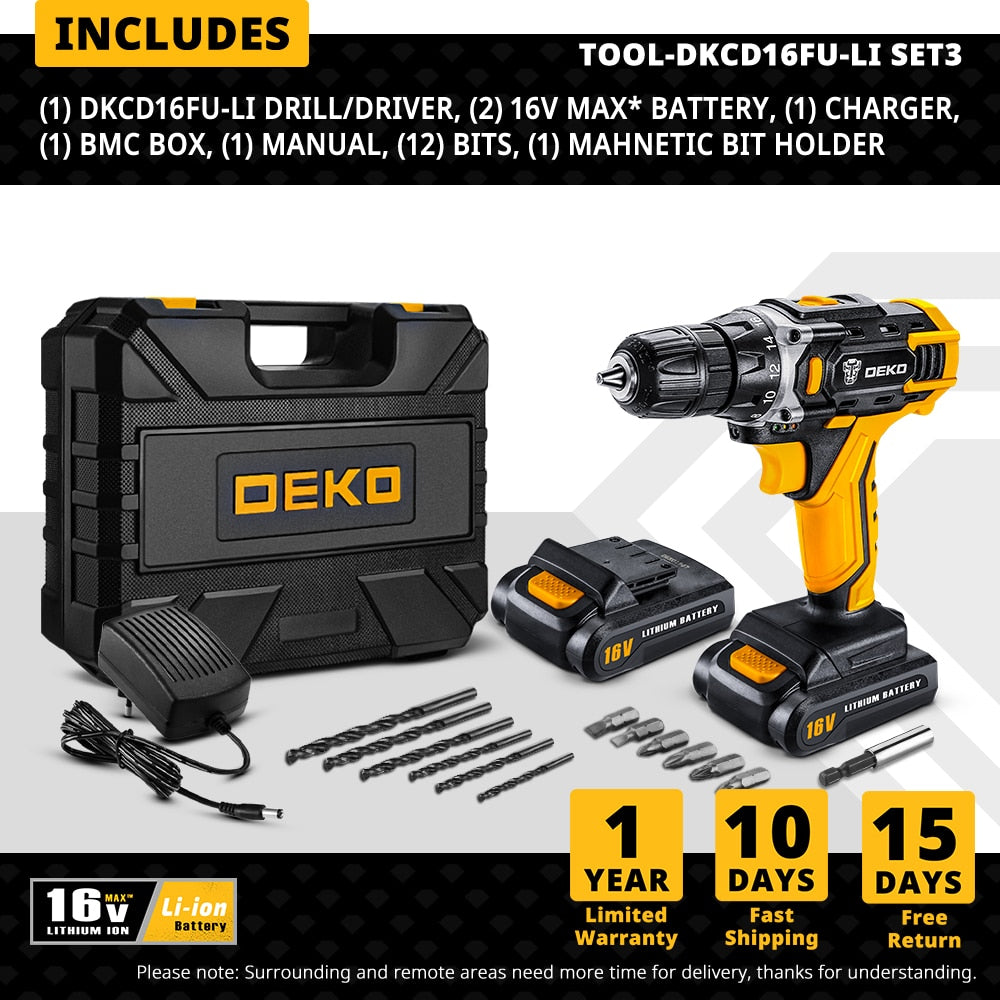 Electric Screwdriver with Lithium Battery Cordless Drill