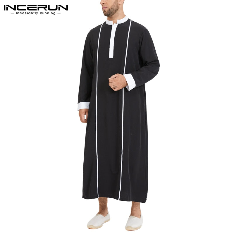 2022 Muslim Men Arabic Islamic Kaftan Robes