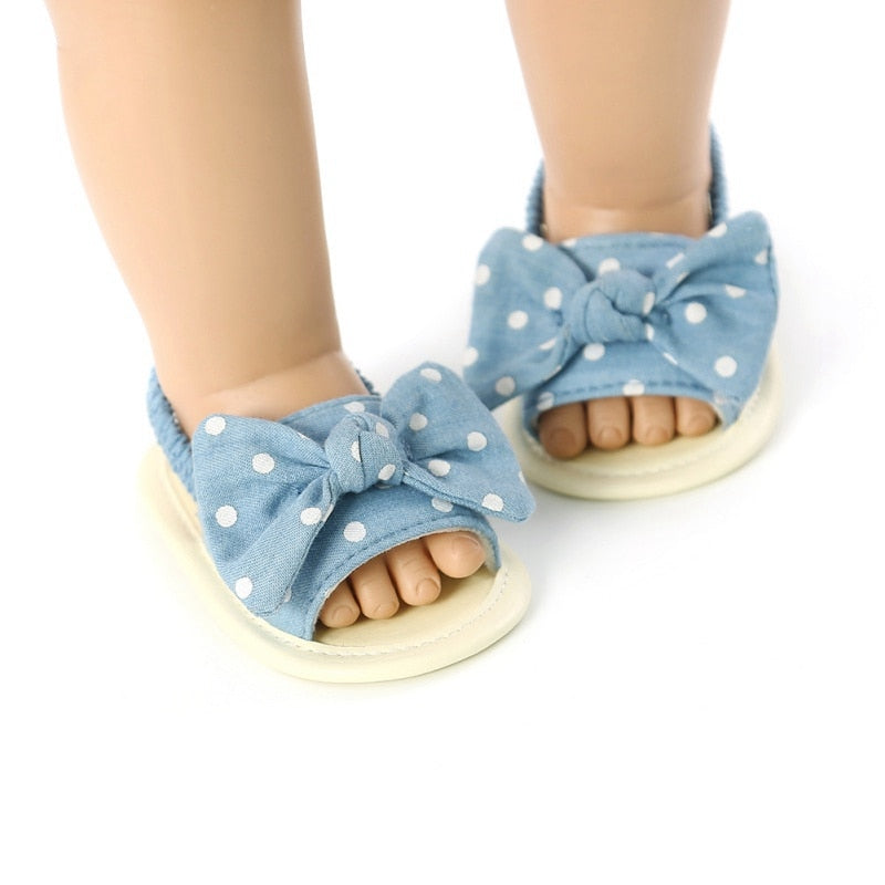 Newborn Baby Girls Shoes Bow Breathable Anti-Slip Summer Shoes Sandals Toddler Soft Soled First Walkers Shoe