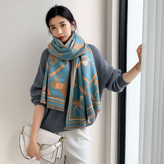 Winter Women's Scarf Luxury Design Double sided Cashmere Feel