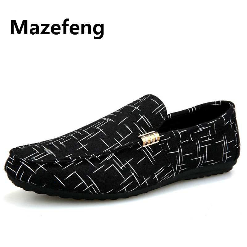 Spring Summer Light Canvas Men Loafers Casual Shoes