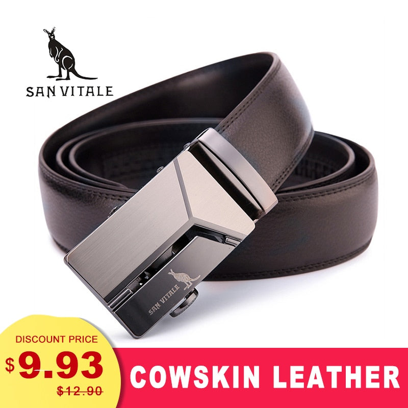 Men Fashion Leather Designer Belt Genuine Real Leather Luxury Belt