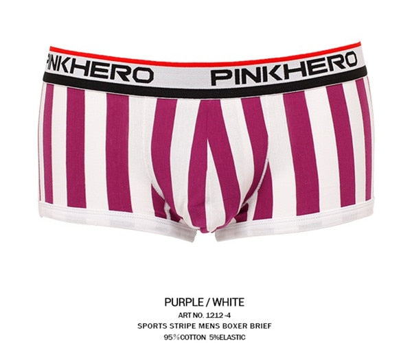 Pink & White Striped Men's Boxer Briefs - Cotton Underwear For Men – Amedeo  Exclusive