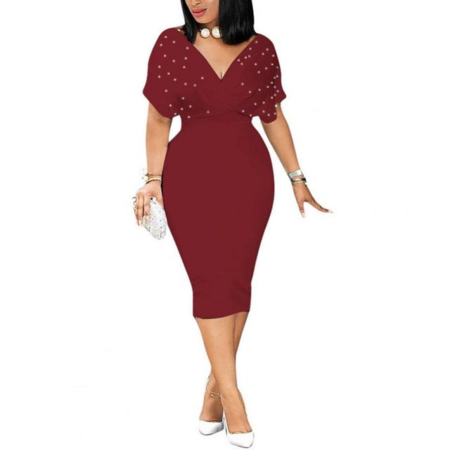 Elegant Plus Size Women Evening Party Maxi Dress