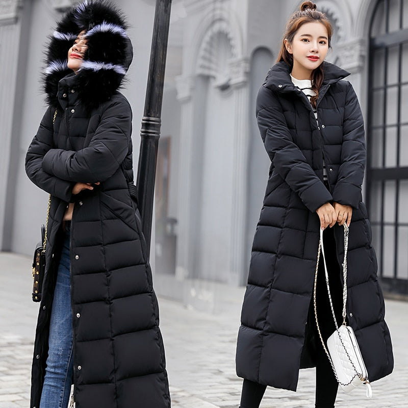 2022 new women's winter fur collar coat jacket