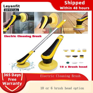 10 in 1 Electric Cleaning Brush USB Electric Spin Cleaning Scrubber Electric Cleaning Tools Kitchen Bathroom Cleaning Gadgets