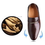 2022 New Men Casual Classic Low-Cut Embossed Leather Loafers Plus Size 38-48 Shoes