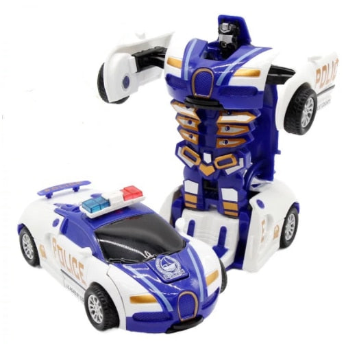 One-key Deformation Car Toys Automatic Transform Robot Plastic Model Car Funny Diecasts Toy Boys Amazing Gifts Kid Toy