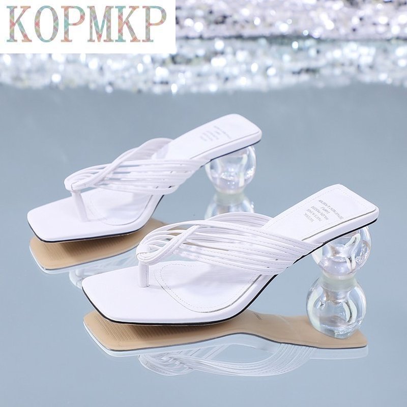Summer Women Casual Square Toe PU Leather Sandals Shoe