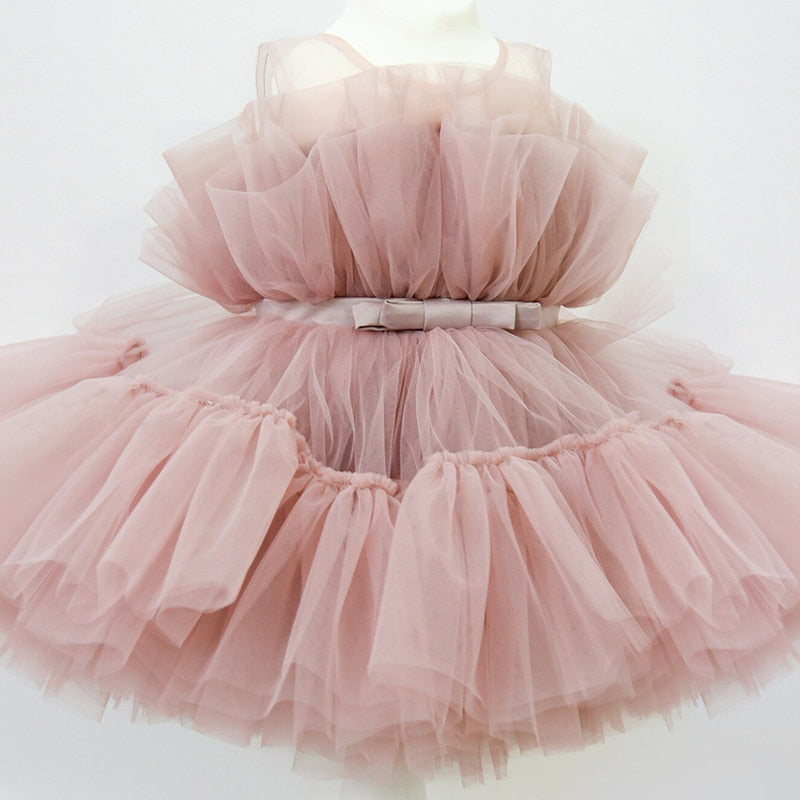 Elegant Princess Gown Baby Clothes for Birthday and weddings