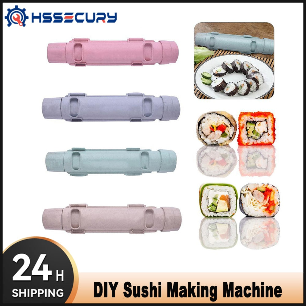 DIY Cylinder Sushi Maker Quick Sushi Bazooka Japanese Roller Rice Ball Mold  Meat Rolling Making Mould Machine for Kitchen Tool - AliExpress