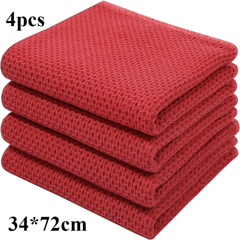 Homaxy 4/6Pcs Cotton Dishcloth Ultra Soft Absorbent Kitchen Towel Hous –  Chilazexpress Ltd