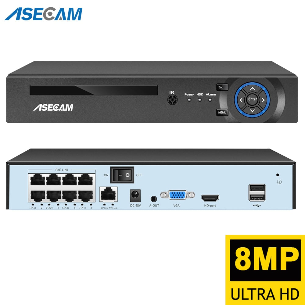 Super 8MP Video Recorder IP Camera CCTV System