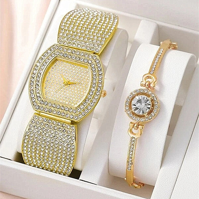 Women Bracelet Watch Set