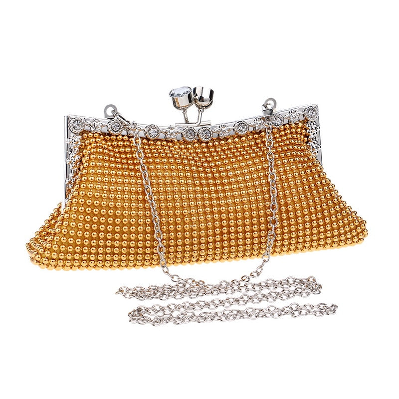 UBORSE Pearl Beaded Clutch Evening Bags for Women Formal Bridal Wedding Clutch  Purse Prom Cocktail Party Handbags (One Size, White) : Amazon.in: Fashion