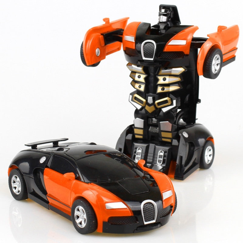 One-key Deformation Car Toys Automatic Transform Robot Plastic Model Car Funny Diecasts Toy Boys Amazing Gifts Kid Toy