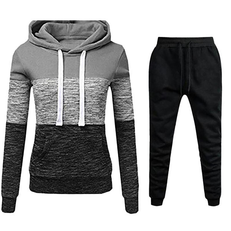 Two Piece Set Casual Women Tracksuit Hoodies and Pants