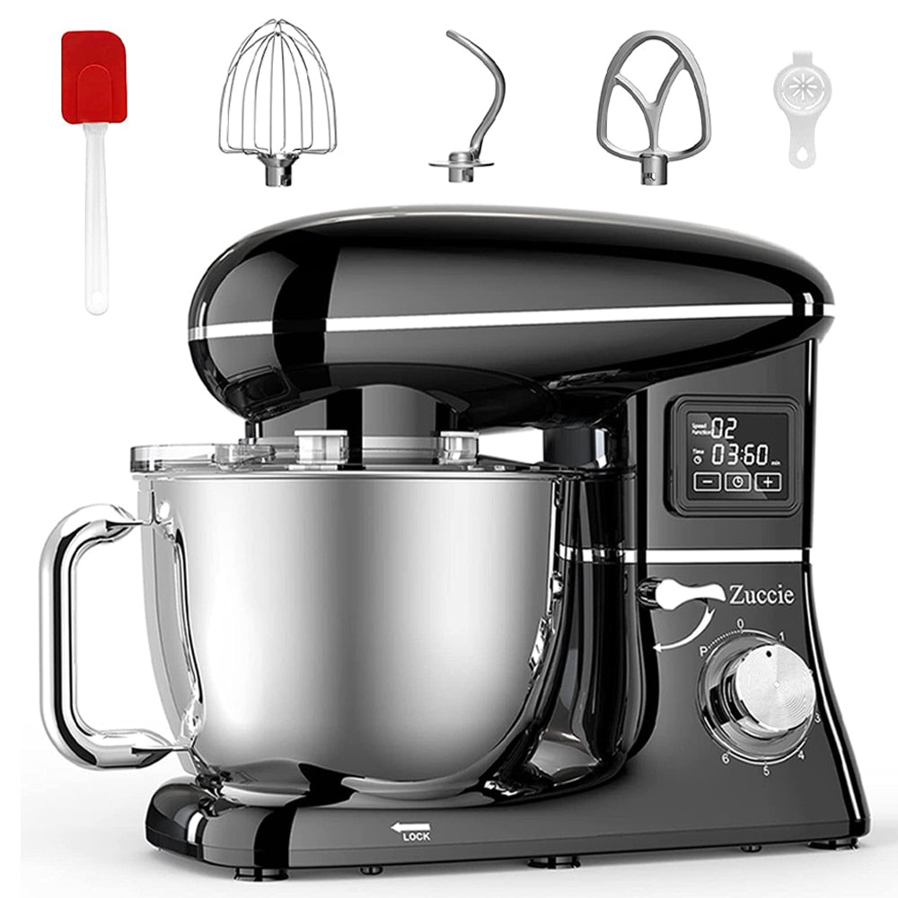 Stand Mixer 6.5L 1500W 6-Speed Tilt-Head Food Mixer with Stainless