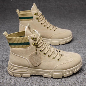 New Men Waterproof Military Leather Boots