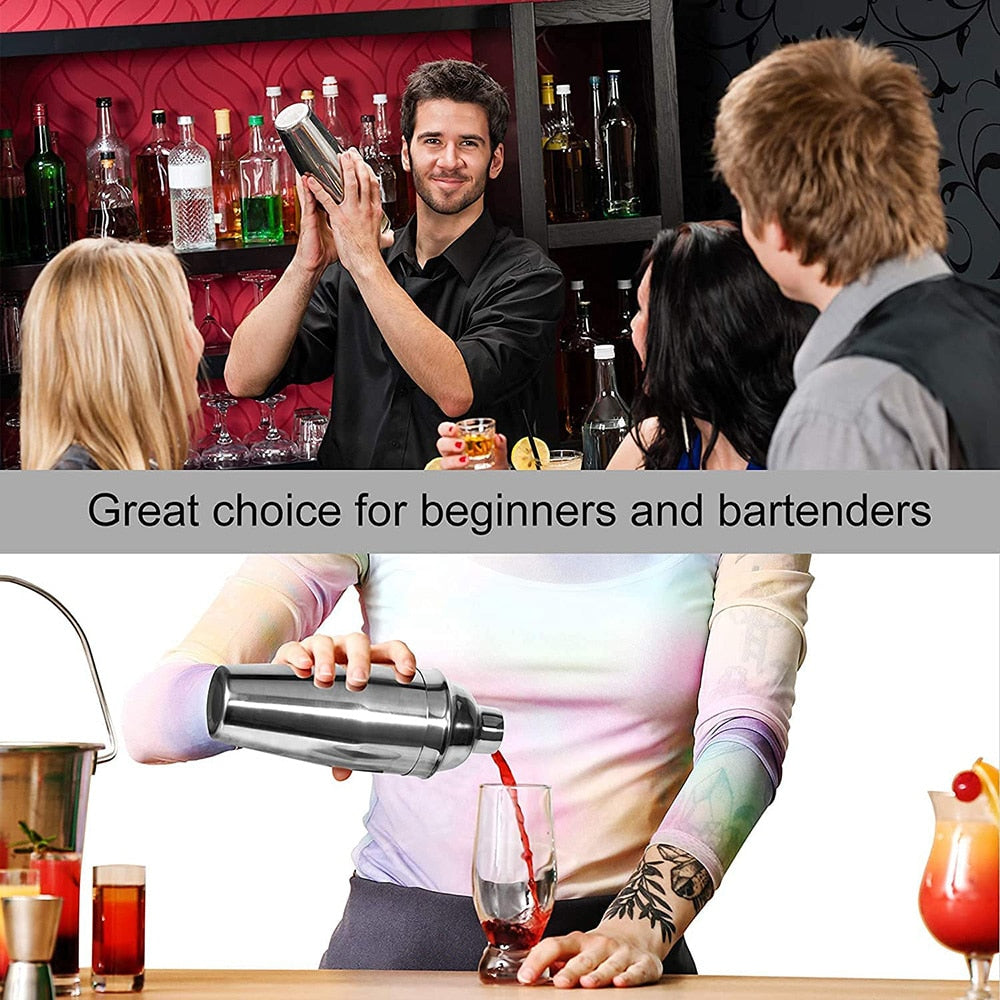 Profissional Cocktail Shaker Set Bartending Equipment Wine Martini Drink Mixer Barware tools Bartender Kit for Home Bar