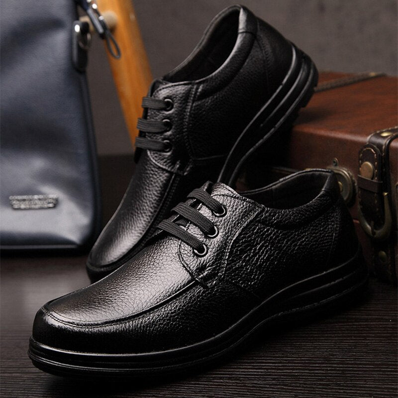 New High Quality Genuine Leather Men Flats Shoes