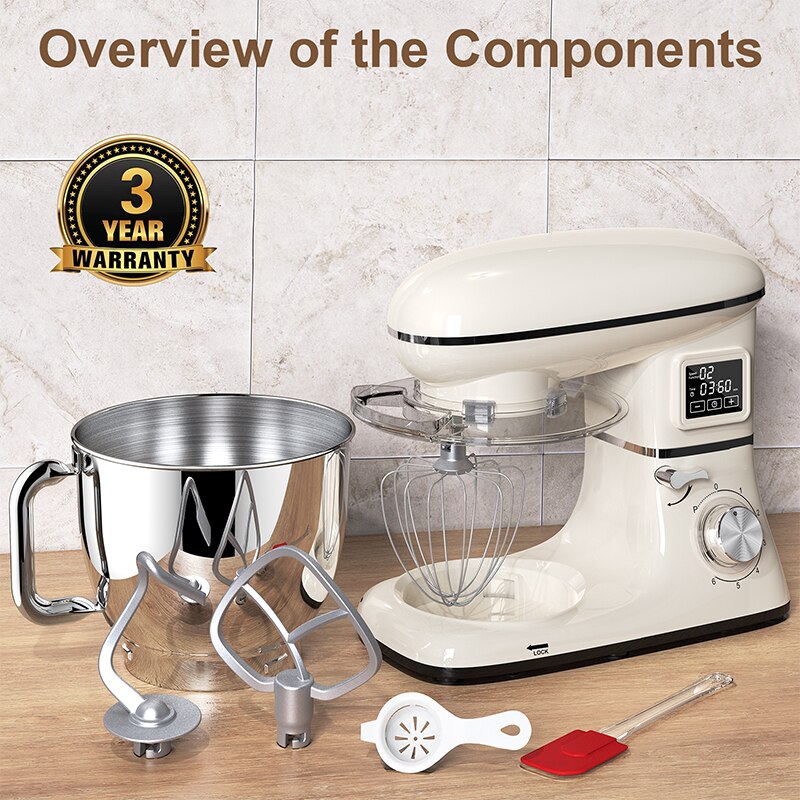 6.5L Mixer Planetary 6-speed Kitchen Stainless Steel Bowl Cake Mixer M –  Chilazexpress Ltd
