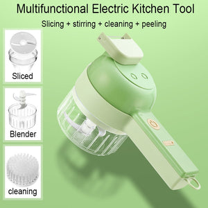 Multifunction Food Chopper Slicer Electric 40w Vegetable Cutter Masher Wireless Garlic Crusher Grinder Kitchen Gadgets