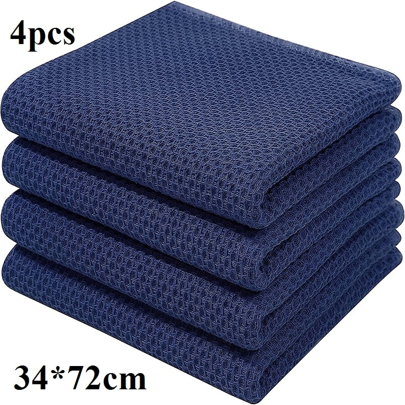 Homaxy 100% Cotton Towel Kitchen Dishcloth Soft Hand Towel Absorbent  Kitchen Cloths Household Cleaning Tools Scouring Pad