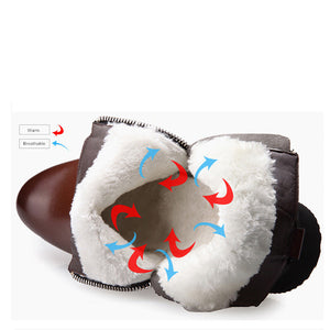 Winter Warm Leather Waterproof Men Boots