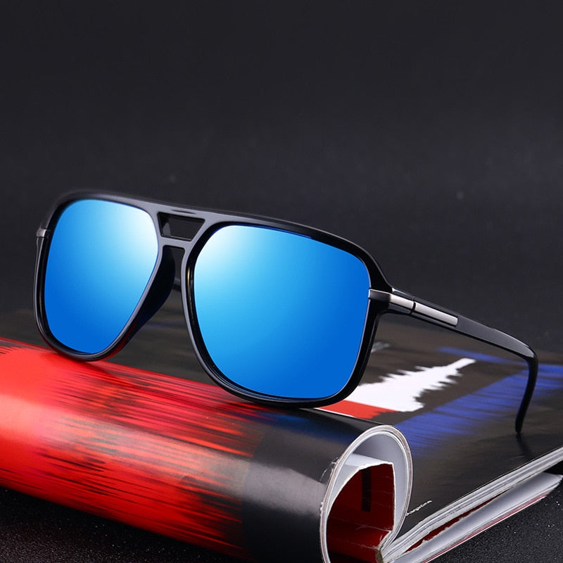 Polarized Sunglasses Men Driving Brand Design Man Mirror Retro Goggles ...