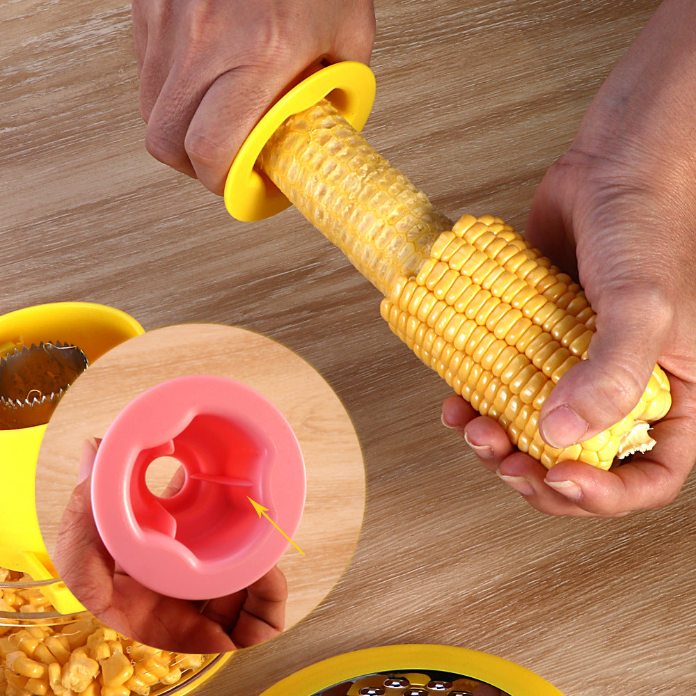 inventive stain resistant steel corn planer multifunction peeling corn thresher practical kitchenware kitchen gadgets
