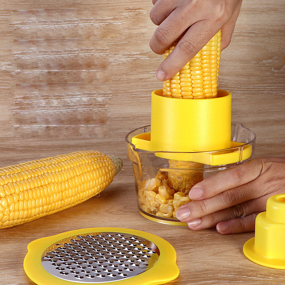 inventive stain resistant steel corn planer multifunction peeling corn thresher practical kitchenware kitchen gadgets