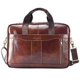 Men's Genuine Leather Briefcase Male Laptop Bag