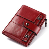 Short Women's Wallet Genuine Leather